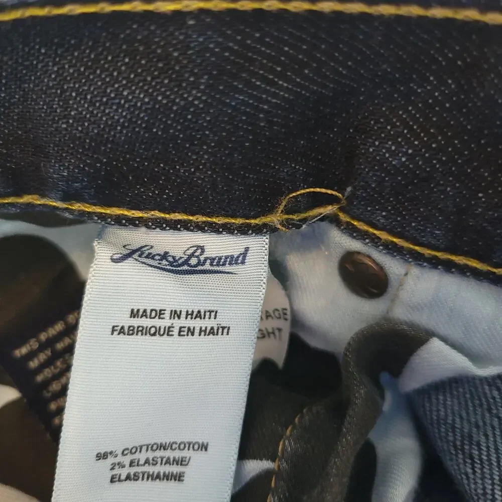 💛3/$15 Lucky Brand Vintage Straight Mens Jeans 34 34x32 35 waist Dark blue - Picture 7 of 9